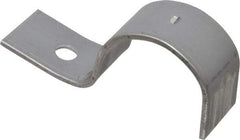 Empire - 1-1/4" Pipe, Carbon Steel, Electro Galvanized" Pipe or Conduit Strap - 1 Mounting Hole - All Tool & Supply