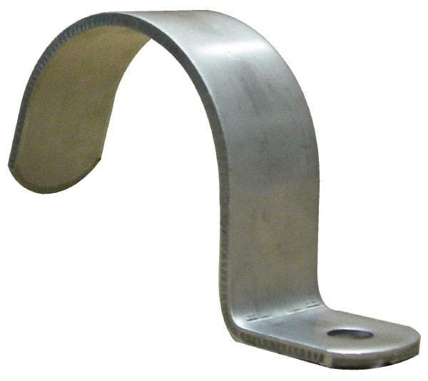 Empire - 1-1/4" Pipe, Grade 304 Stainless Steel," Pipe or Conduit Strap - 1 Mounting Hole - All Tool & Supply