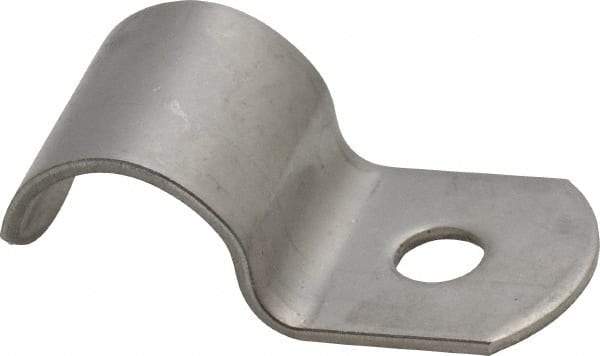 Empire - 3/8" Pipe, Grade 304 Stainless Steel," Pipe or Conduit Strap - 1 Mounting Hole - All Tool & Supply