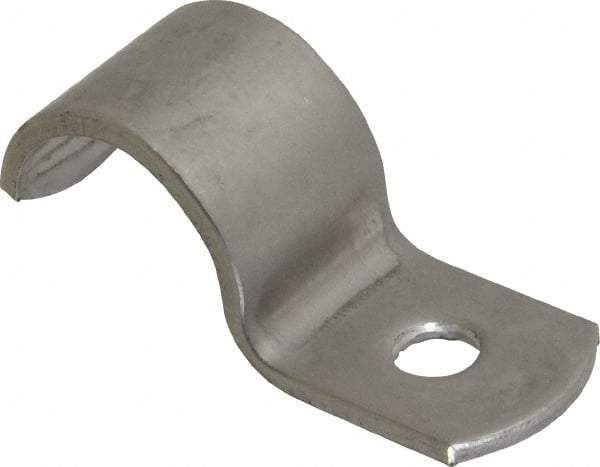 Empire - 1/2" Pipe, Grade 304 Stainless Steel," Pipe or Conduit Strap - 1 Mounting Hole - All Tool & Supply