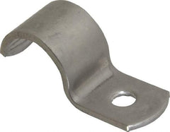 Empire - 1/2" Pipe, Grade 304 Stainless Steel," Pipe or Conduit Strap - 1 Mounting Hole - All Tool & Supply