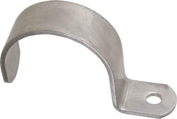 Empire - 2" Pipe, Grade 304 Stainless Steel," Pipe or Conduit Strap - 1 Mounting Hole - All Tool & Supply