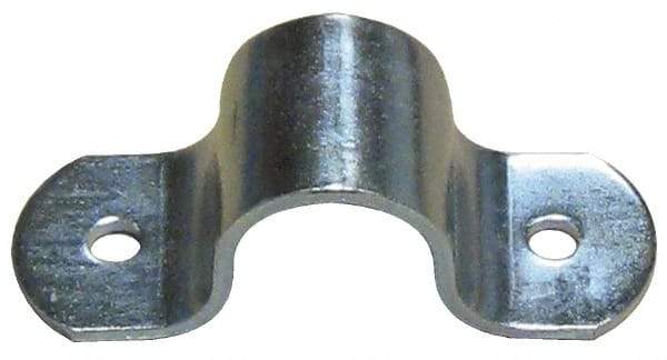 Empire - 2-1/2 Pipe, Carbon Steel, Electro Galvanized Pipe or Tube Strap - 4 Mounting Holes - All Tool & Supply