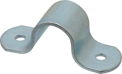 Empire - 3/4 Pipe, Carbon Steel, Electro Galvanized Pipe or Tube Strap - 2 Mounting Holes - All Tool & Supply