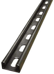 Empire - 10' Long x 1-5/8" Wide x 13/16" High, 14 Gauge, Stainless Steel, Punched Framing Channel & Strut - All Tool & Supply