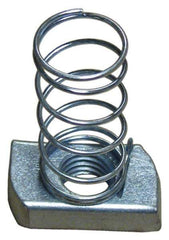 Empire - 5/8" Rod, Electro Galvanized Carbon Steel Spring Strut Nut - Used for Attaching Hanger Rod or Other Accessories to Strut - All Tool & Supply