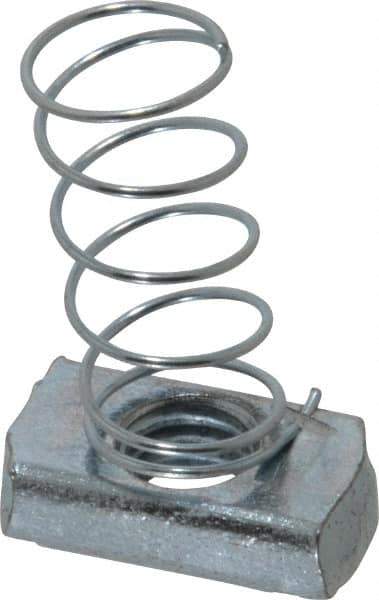 Empire - 1/2" Rod, Electro Galvanized Carbon Steel Spring Strut Nut - Used for Attaching Hanger Rod or Other Accessories to Strut - All Tool & Supply