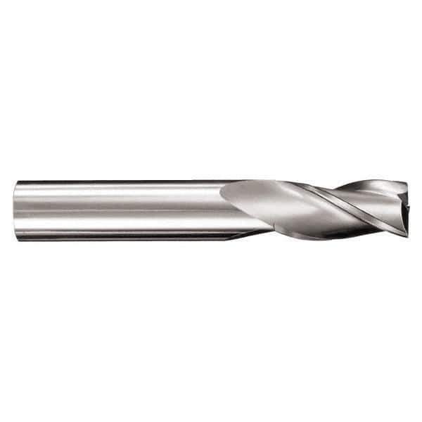 SGS - 18mm, 38mm LOC, 18mm Shank Diam, 100mm OAL, 3 Flute, Solid Carbide Square End Mill - Single End, TiN Finish, Spiral Flute, 30° Helix, Centercutting, Right Hand Cut, Right Hand Flute, Series 5M - All Tool & Supply