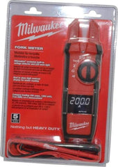 Milwaukee Tool - 2205-20, CAT IV, CAT III, Digital True RMS Clamp Meter with 0.63" Fork Jaws - 1000 VAC/VDC, 200 AC/DC Amps, Measures Voltage, Continuity, Current, Resistance - All Tool & Supply