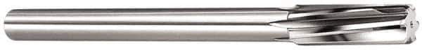 Made in USA - 7/8" Carbide-Tipped 6 Flute Chucking Reamer - Spiral Flute, 3/4" Straight Shank, 2-5/8" Flute Length, 10" OAL - All Tool & Supply