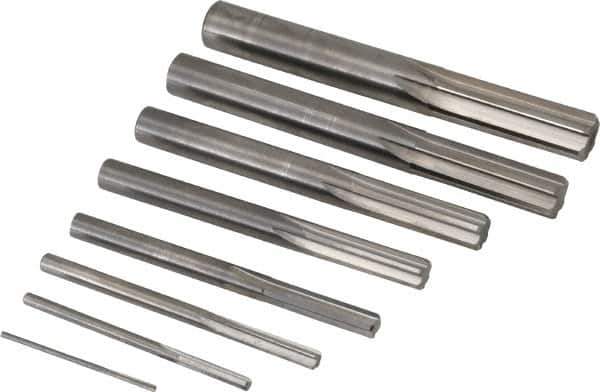 Value Collection - 1/16" to 1/2", Chucking Reamer Set - Straight Flute, Right Hand Cut, 8 Pieces - All Tool & Supply