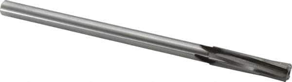 Made in USA - 7/16" Carbide-Tipped 4 Flute Chucking Reamer - Spiral Flute, 3/8" Straight Shank, 1-3/4" Flute Length, 7" OAL - All Tool & Supply