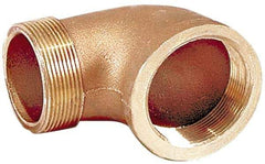 Merit Brass - Class 125, 1-1/2" Internal Pipe, Brass 90° Street Elbow - FBSPT x MBSPT - All Tool & Supply