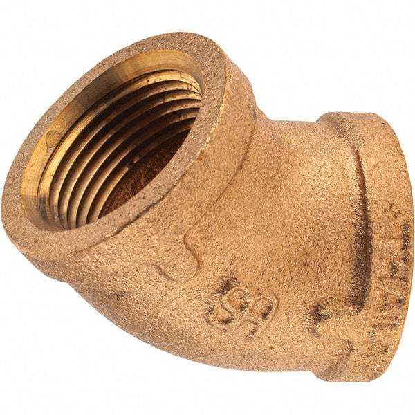 Merit Brass - Class 125, 1" Internal Pipe, Brass 45° Street Elbow - FNPT x FNPT - All Tool & Supply