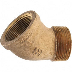 Merit Brass - Class 125, 1-1/2" Internal Pipe, Brass 45° Street Elbow - FNPT x MNPT - All Tool & Supply