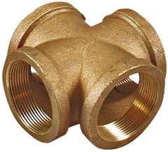 Merit Brass - 2-1/2" Grade 316 Stainless Steel Pipe Cross - FNPT End Connections, 150 psi - All Tool & Supply