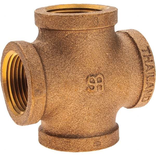 Merit Brass - Class 125, 1" Internal Pipe, Brass Cross - All FNPT - All Tool & Supply