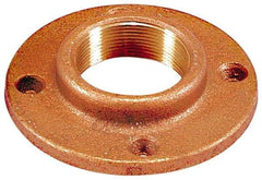 Merit Brass - 4" Pipe, 6" OD, 1" Hub Length, Brass & Chrome Plated, Companion Pipe Flange - 4-3/4" Across Bolt Hole Centers, 3/4" Bolt Hole, Class 125 - All Tool & Supply