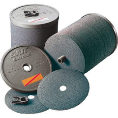 Sait - 4-1/2" Diam 7/8" Hole 24 Grit Fiber Disc - Very Coarse Grade, Zirconia Alumina, 11,000 Max RPM, Series Z - All Tool & Supply