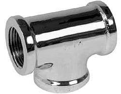 Merit Brass - Class 125, 1" Internal Pipe, Red Brass & Chrome Tee - FNPT x FNPT - All Tool & Supply