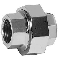 Merit Brass - Class 125, 3/8" Internal Pipe, Red Brass & Chrome Union - FNPT x FNPT - All Tool & Supply