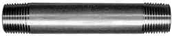 Value Collection - Schedule 80, 1/2" Pipe x 24" Long, Grade 316 Stainless Steel Pipe Nipple - Seamless & Threaded - All Tool & Supply