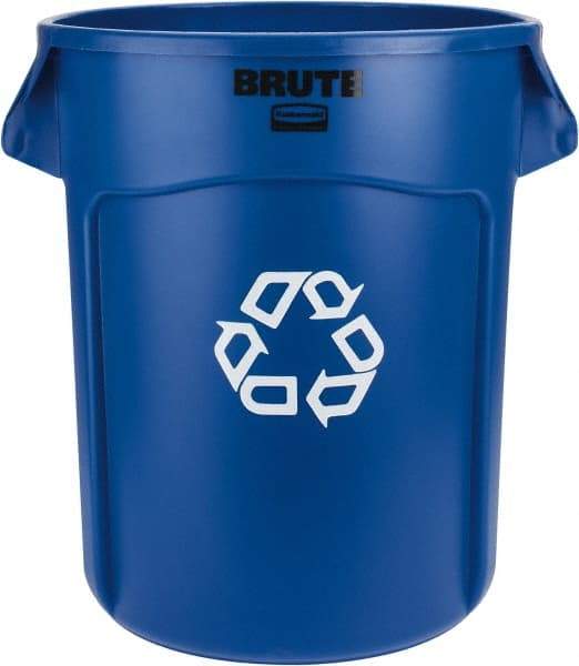 Rubbermaid - 20 Gal Blue Round Recycling Container - Polyethylene, 22-7/8" High - All Tool & Supply