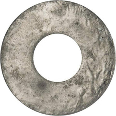 Value Collection - 7/16" Screw, Grade 2 Steel USS Flat Washer - 0.495" ID x 1.28" OD, 0.104" Thick, Galvanized Finish - All Tool & Supply