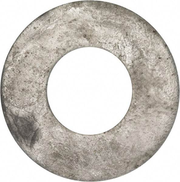 Value Collection - 1-1/2" Screw, Grade 2 Steel USS Flat Washer - 1.615" ID x 3.545" OD, 0.213" Thick, Galvanized Finish - All Tool & Supply