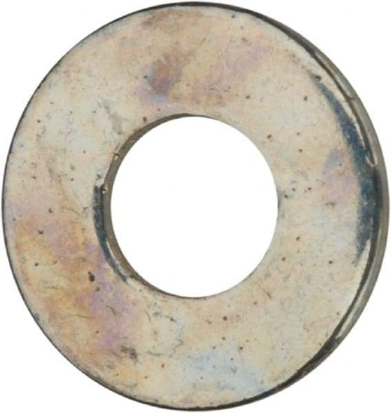 Value Collection - #2 Screw, Grade 2 Steel SAE Flat Washer - 3/32" ID x 7/32" OD, 0.021" Thick, Zinc-Plated Finish - All Tool & Supply