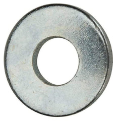 Value Collection - #4 Screw, Grade 2 Steel SAE Flat Washer - 1/8" ID x 5/16" OD, 0.04" Thick, Zinc-Plated Finish - All Tool & Supply