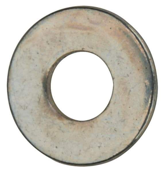 Value Collection - #2 Screw, Grade 2 Steel SAE Flat Washer - 3/32" ID x 7/32" OD, 0.021" Thick, Zinc-Plated Finish - All Tool & Supply