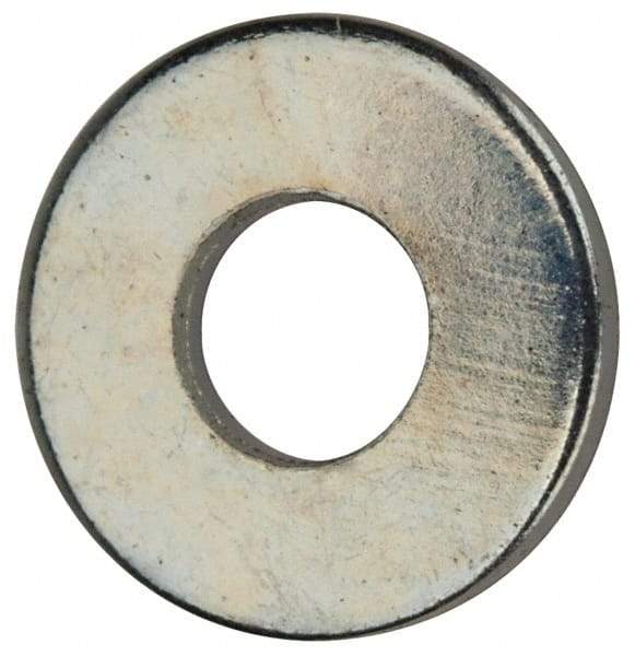 Value Collection - #4 Screw, Grade 2 Steel SAE Flat Washer - 1/8" ID x 5/16" OD, 0.04" Thick, Zinc-Plated Finish - All Tool & Supply