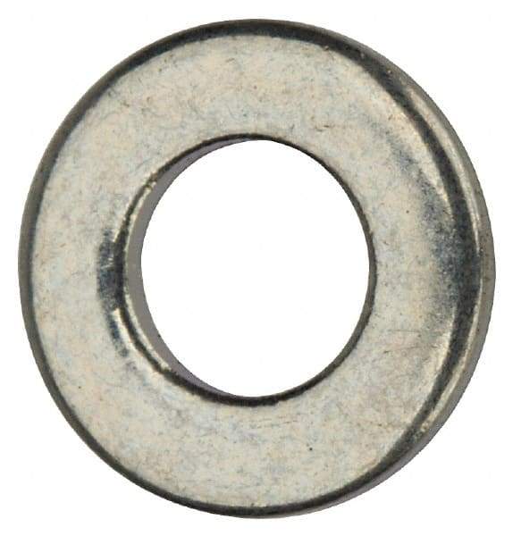 Value Collection - #5 Screw, Grade 2 Steel SAE Flat Washer - 9/64" ID x 9/32" OD, 0.03" Thick, Zinc-Plated Finish - All Tool & Supply