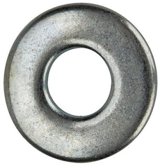 Value Collection - #8 Screw, Grade 2 Steel SAE Flat Washer - 3/16" ID x 7/16" OD, 0.065" Thick, Zinc-Plated Finish - All Tool & Supply