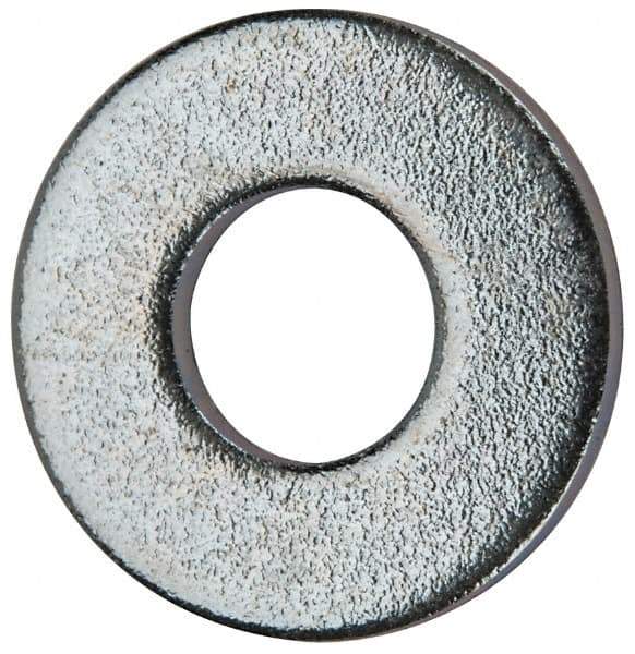 Value Collection - #10 Screw, Grade 2 Steel SAE Flat Washer - 7/32" ID x 1/2" OD, 0.065" Thick, Zinc-Plated Finish - All Tool & Supply