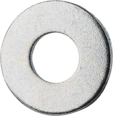 Value Collection - #12 Screw, Grade 2 Steel SAE Flat Washer - 1/4" ID x 9/16" OD, 0.08" Thick, Zinc-Plated Finish - All Tool & Supply