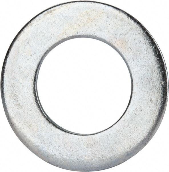 Value Collection - 1-1/8" Screw, Grade 2 Steel SAE Flat Washer - 1-3/16" ID x 2-1/4" OD, 0.16" Thick, Zinc-Plated Finish - All Tool & Supply