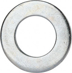 Value Collection - 1-1/8" Screw, Grade 2 Steel SAE Flat Washer - 1-3/16" ID x 2-1/4" OD, 0.16" Thick, Zinc-Plated Finish - All Tool & Supply