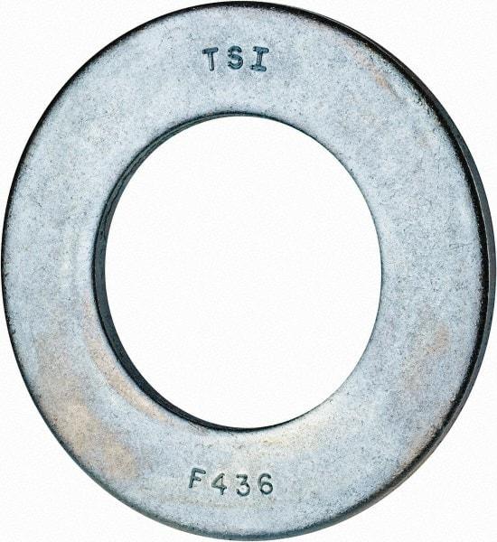 Value Collection - 2" Screw, Grade 2 Steel SAE Flat Washer - 2-1/8" ID x 3-3/4" OD, 0.201" Thick, Zinc-Plated Finish - All Tool & Supply