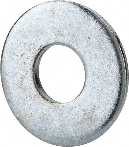 Value Collection - 5/8" Screw, Grade 2 Steel USS Flat Washer - 0.681" ID x 1.78" OD, 0.16" Thick, Zinc-Plated Finish - All Tool & Supply