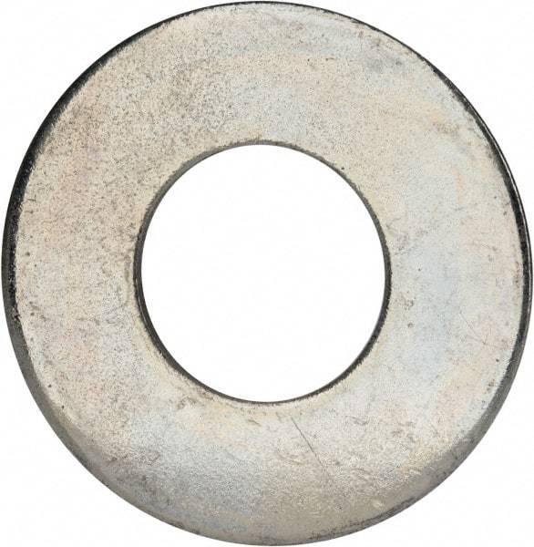 Value Collection - 1-1/2" Screw, Grade 2 Steel USS Flat Washer - 1.615" ID x 3.545" OD, 0.213" Thick, Zinc-Plated Finish - All Tool & Supply