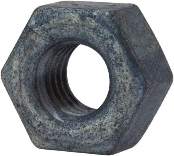 Value Collection - 3/8-16 UNC Steel Right Hand Heavy Hex Nut - 11/16" Across Flats, 23/64" High, Galvanized Finish - All Tool & Supply