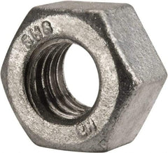 Value Collection - 7/16-14 UNC Steel Right Hand Heavy Hex Nut - 3/4" Across Flats, 27/64" High, Galvanized Finish - All Tool & Supply