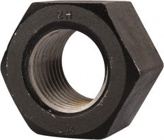 Value Collection - 2-1/2 - 4 UNC Steel Right Hand Heavy Hex Nut - 3-7/8" Across Flats, 2-29/64" High, Uncoated, 2B Class of Fit - All Tool & Supply