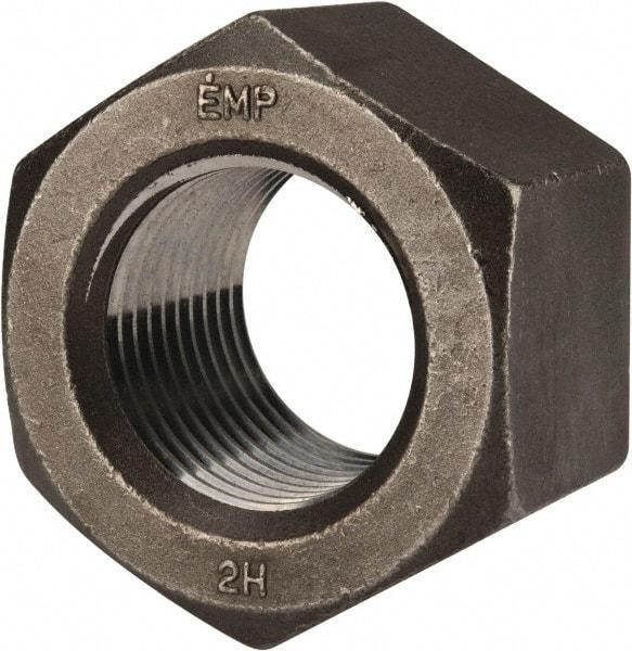 Value Collection - 3-4 UNC Steel Right Hand Heavy Hex Nut - 4-5/8" Across Flats, 2-61/64" High, Uncoated, 2B Class of Fit - All Tool & Supply