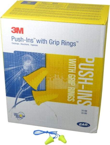 3M - Reusable, Corded, 30 dB Earplugs - Yellow, 200 Pairs - All Tool & Supply