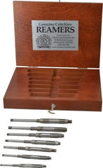 Made in USA - #110 to #104 Diam, 1/4 to 15/32" Variable Diam, Straight Shank, Adjustable Hand Reamer Set - High Speed Steel, Bright Finish, 7 Pieces - All Tool & Supply