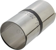 Made in USA - 1 Piece, 100 Inch Long x 6 Inch Wide x 0.007 Inch Thick, Roll Shim Stock - Stainless Steel - All Tool & Supply