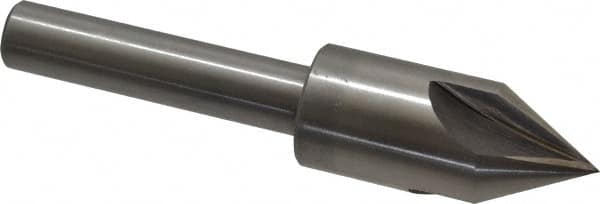 Interstate - 7/8" Head Diam, 1/2" Shank Diam, 4 Flute 60° High Speed Steel Countersink - All Tool & Supply